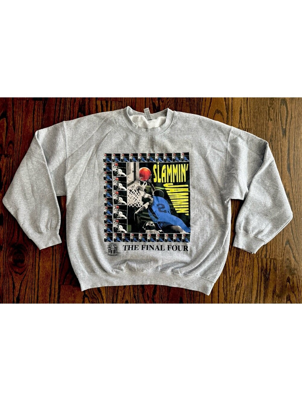 Vintage 1991 NCAA Final Four Slammin Jammin Sweatshirt XL Indianapolis Gray